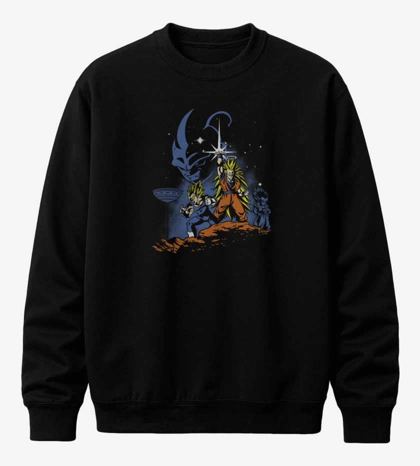 Poleron polo Negro de Dragon ball Z wars