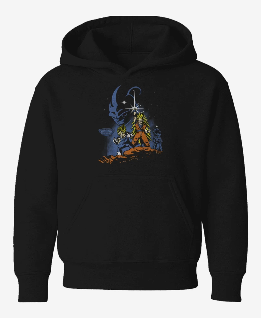 Poleron de niño Negro de Dragon ball Z wars