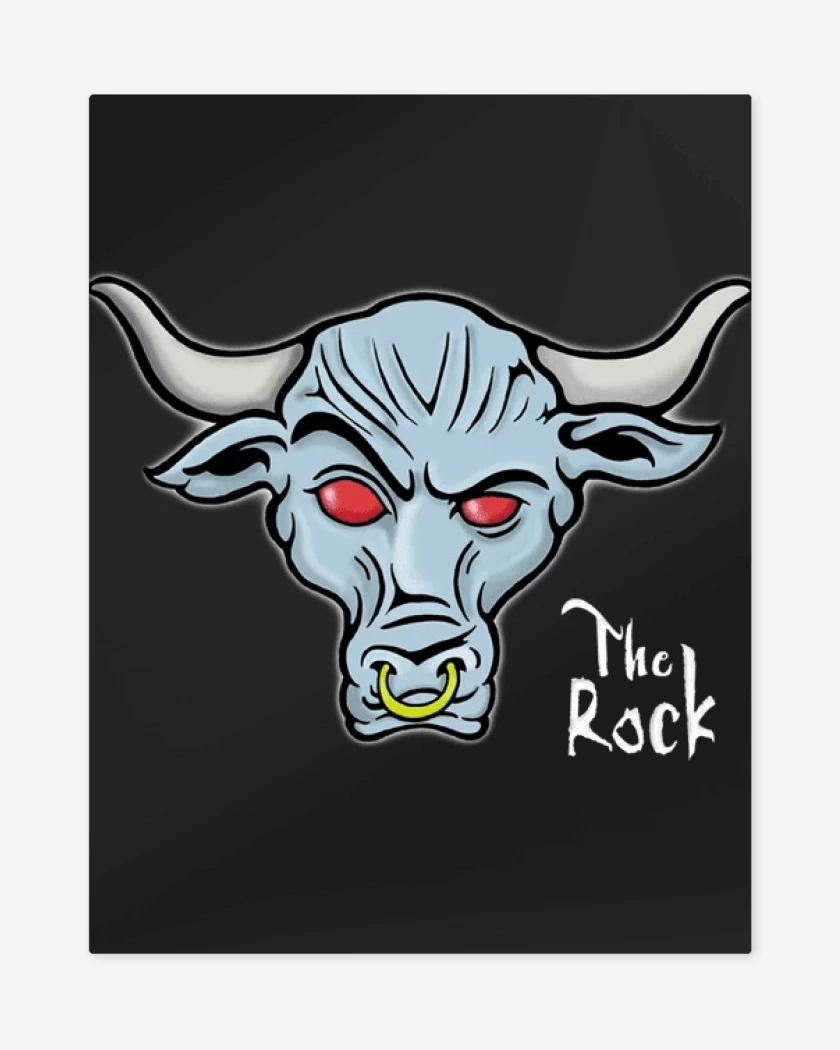 Print metalico Negro de The Rock