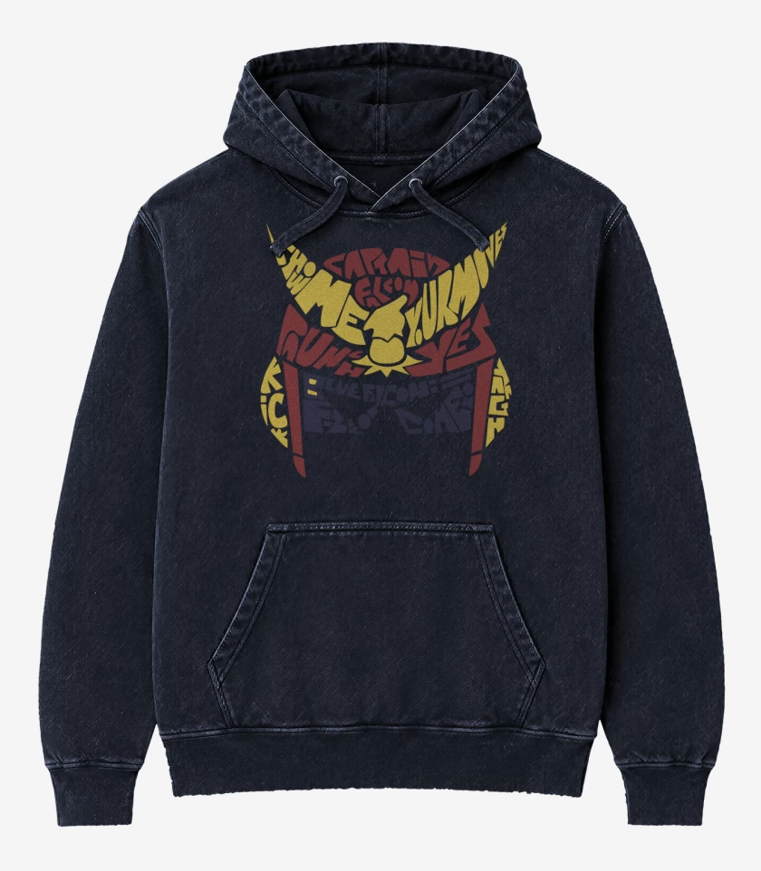 Poleron Canguro Acid Wash Azul Marino de Falcon