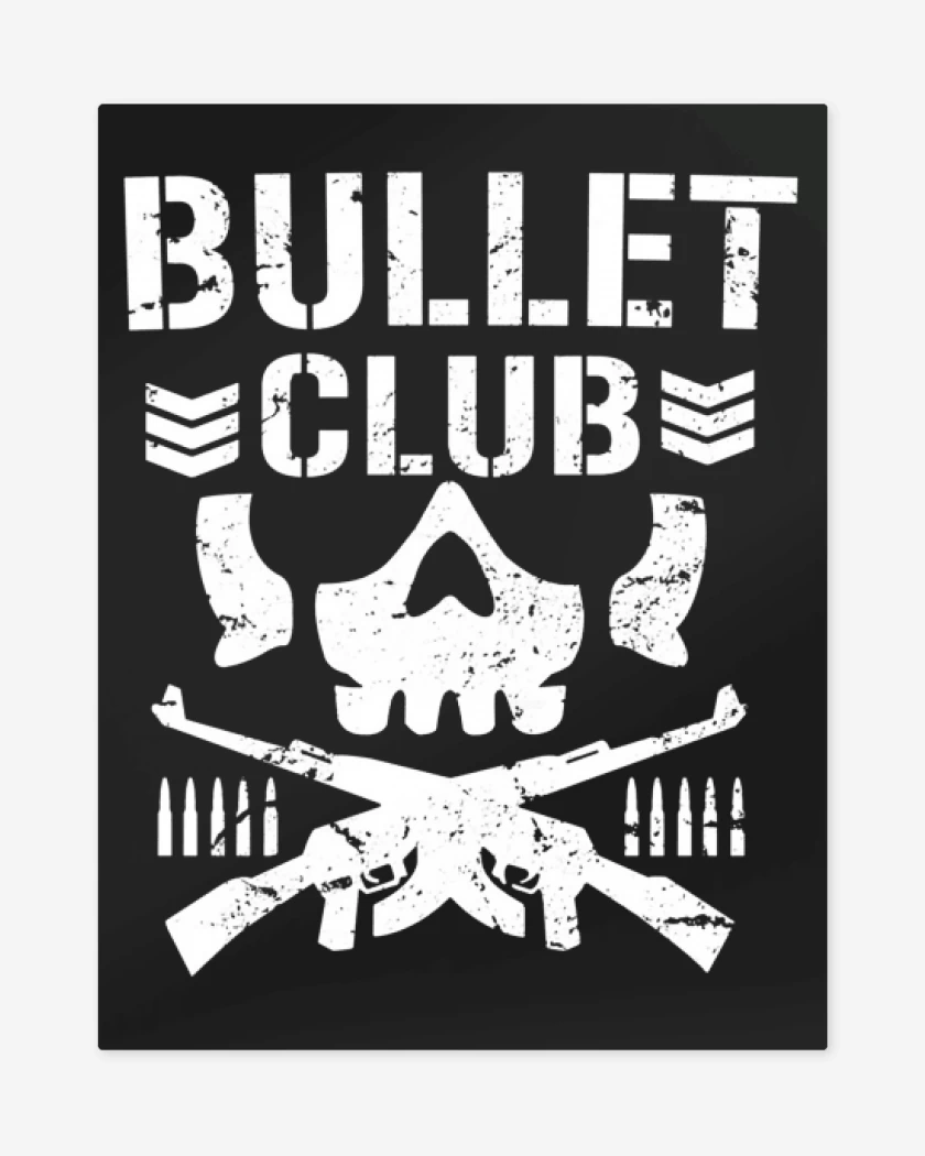 Print metalico Negro de Bullet club