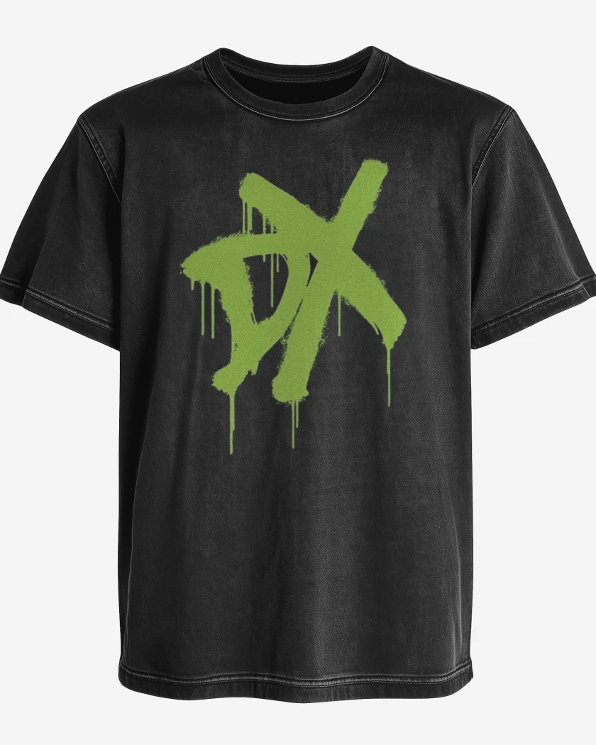 Polera desgastada Negro de DX 2