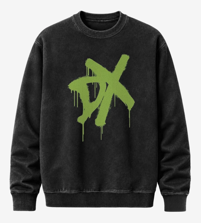 Poleron Polo Acid Wash Negro de DX 2