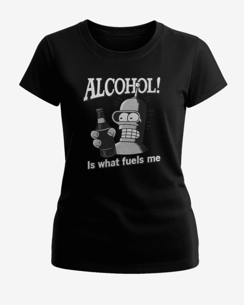 Polera de Mujer Negro de Bender borrachin