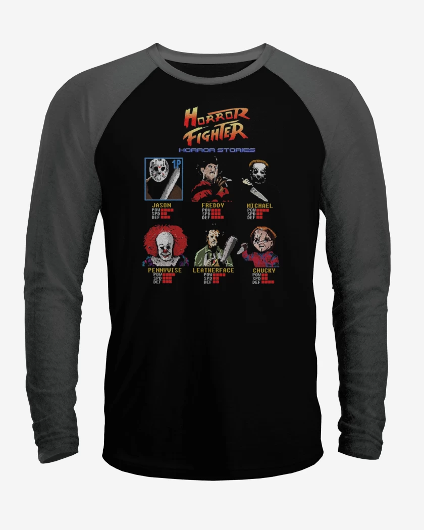 Polera Raglan Horror fighter