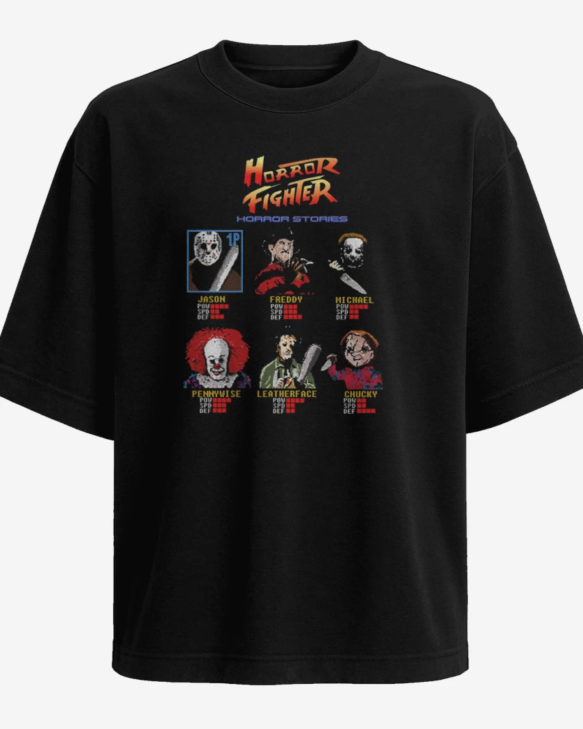 Polera Oversize Horror fighter