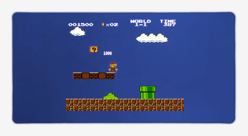 Mouse pad Gamer Azul Rey de Super mariano 