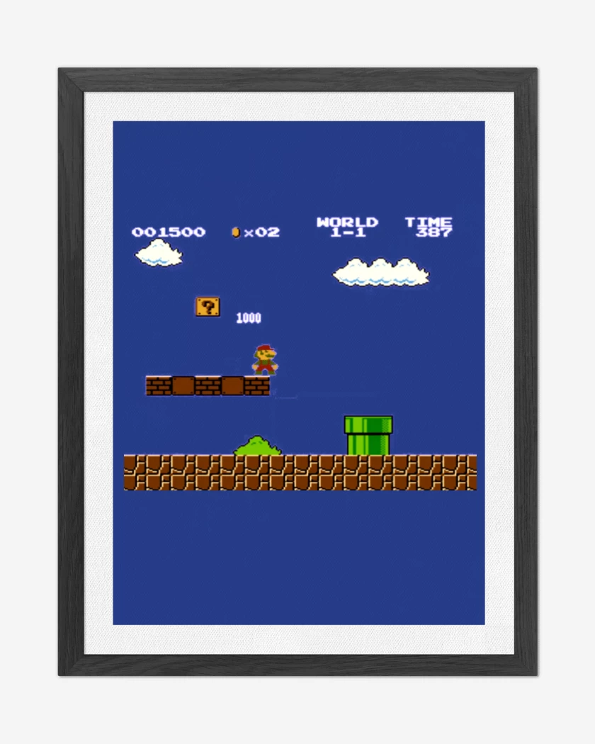 Cuadro decorativo Azul Rey de Super mariano 