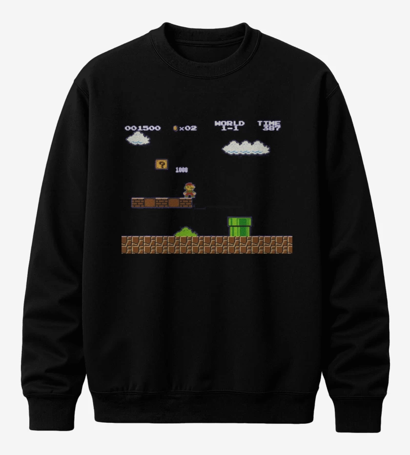 Poleron polo Negro de Super mariano 