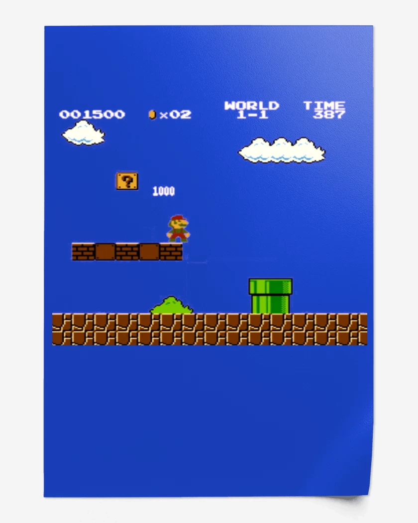 Print Azul Rey de Super mariano 