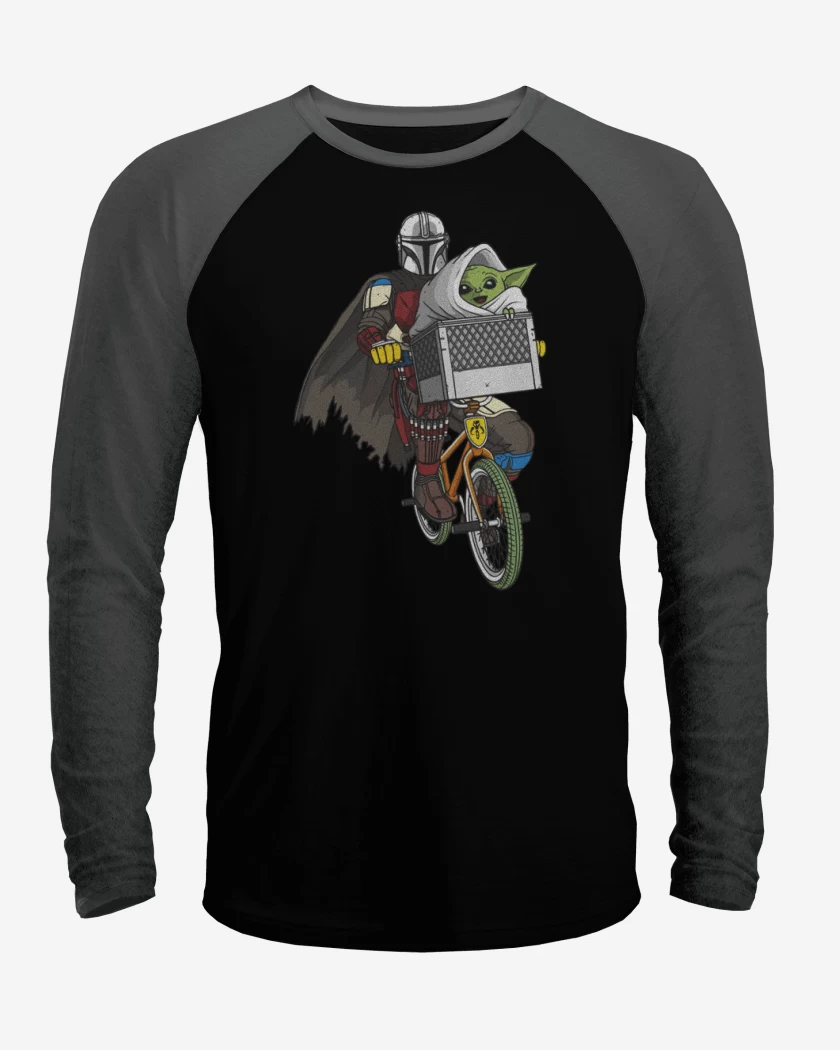 Polera Raglan Negro / Negro Heather de Yodita quiere ir a casa