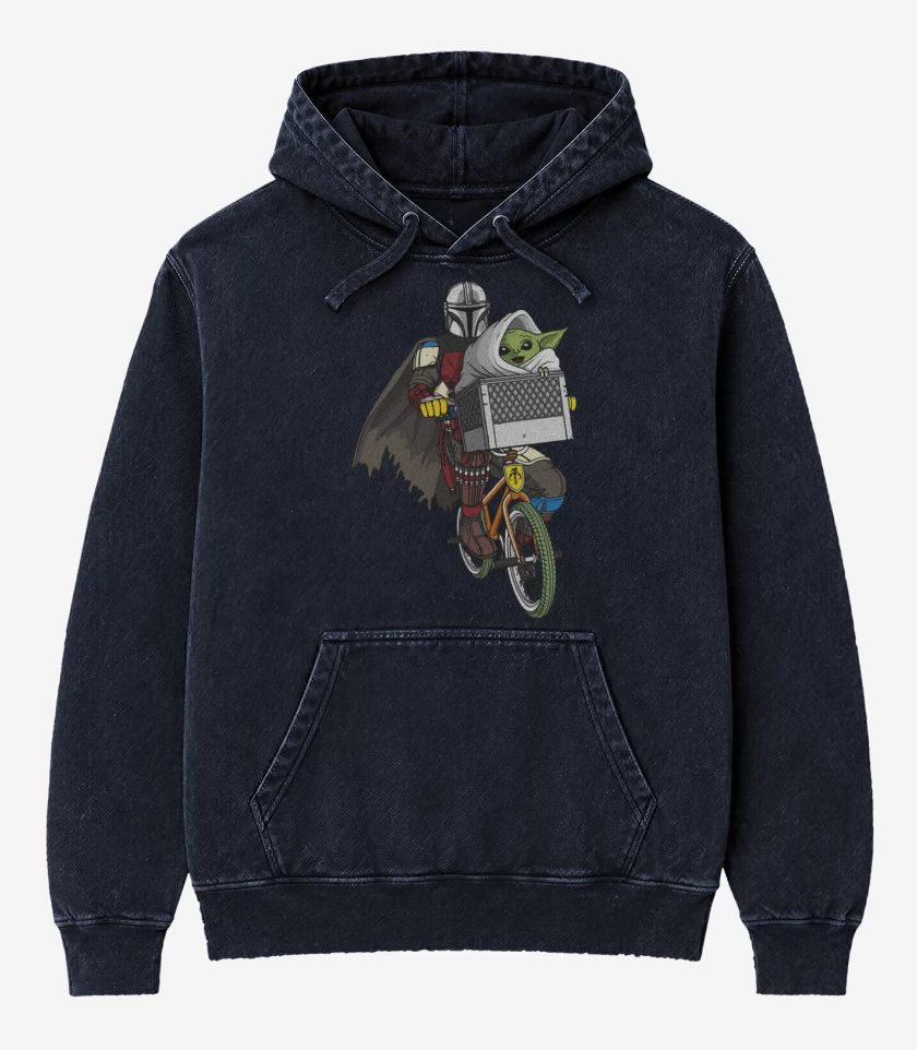 Poleron Canguro Acid Wash Azul Marino de Yodita quiere ir a casa