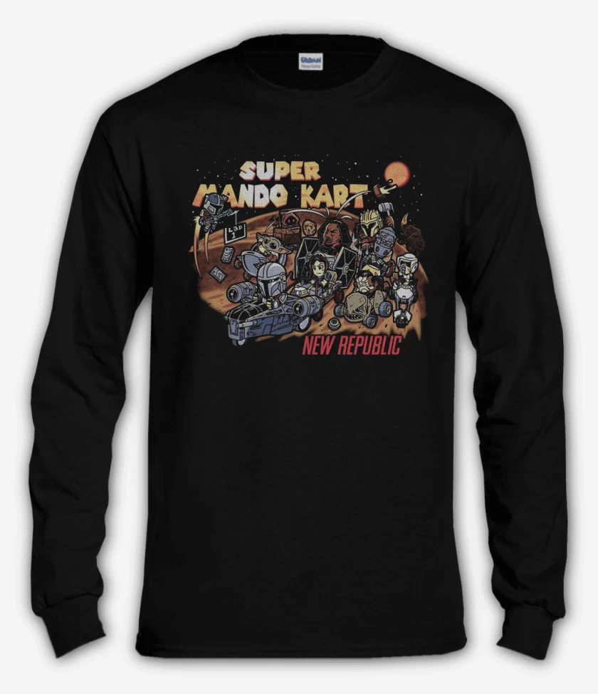 Polera manga larga Negro de Mando Kart