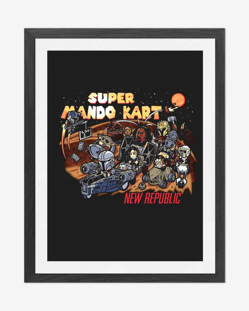 Cuadro decorativo Negro de Mando Kart