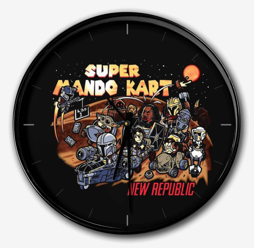 Reloj Negro de Mando Kart