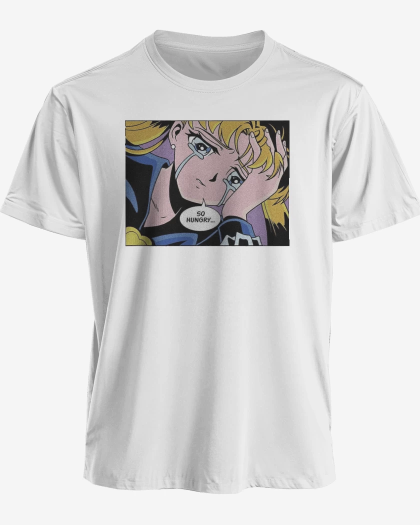 Polera premium Blanco de Tengo Hambre...