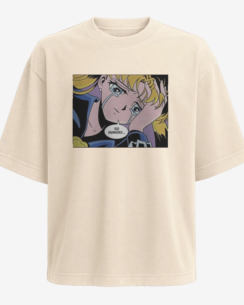 Polera Oversize Beige de Tengo Hambre...