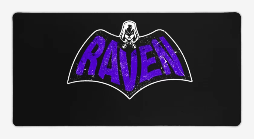 Mouse pad Gamer Negro de Raven