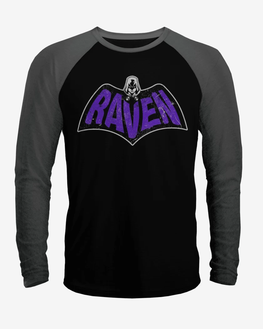 Polera Raglan Negro / Negro Heather de Raven