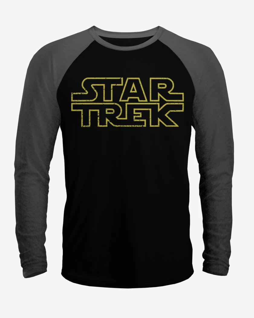 Polera Raglan Negro / Negro Heather de Star Trek