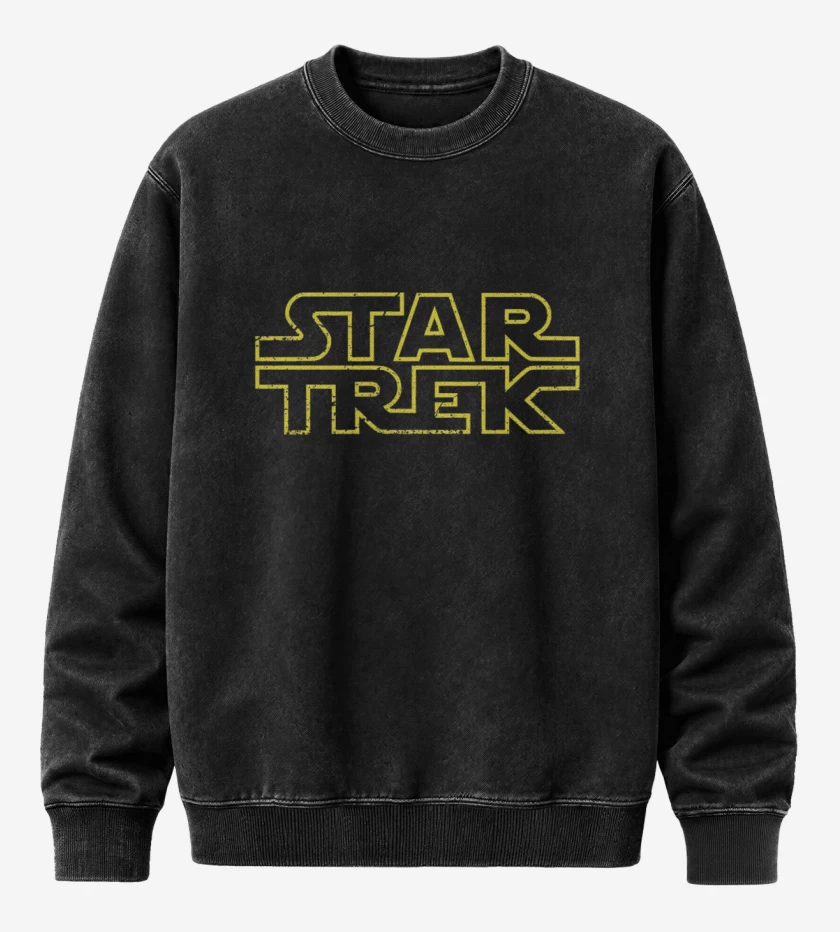 Poleron Polo Acid Wash Negro de Star Trek