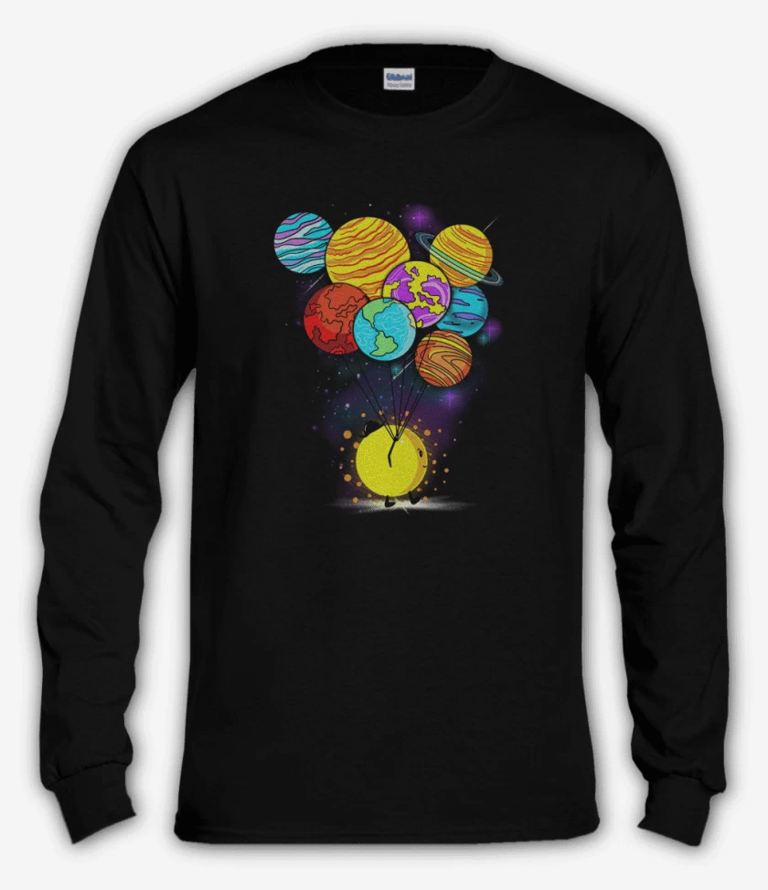 Polera manga larga Negro de Sistema solar