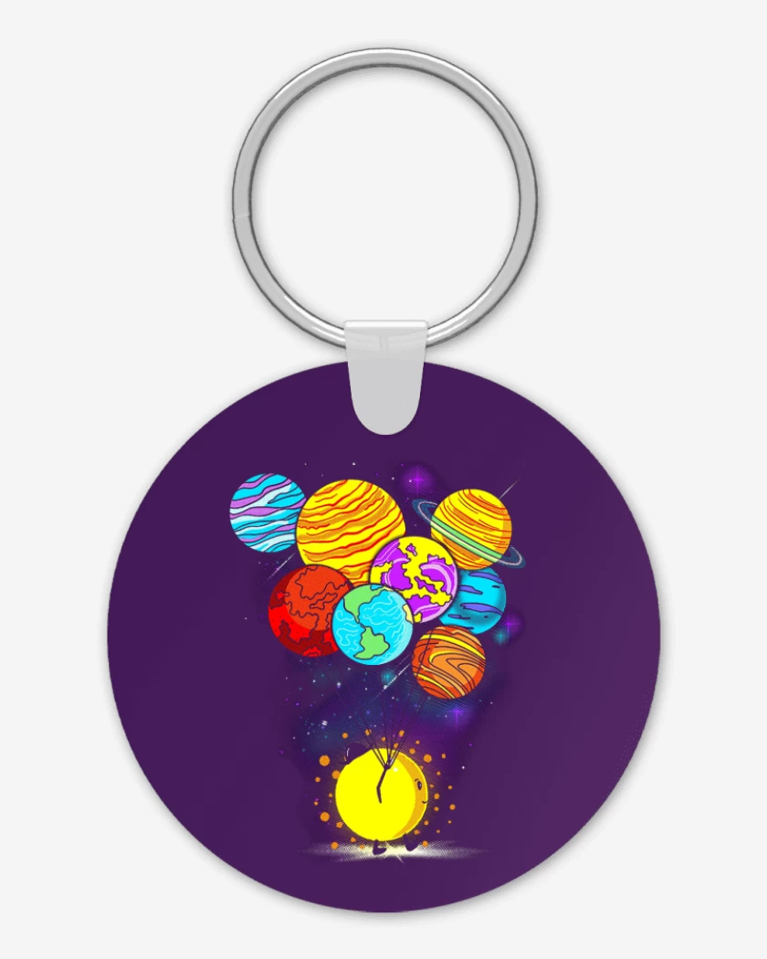 Llavero Morado de Sistema solar