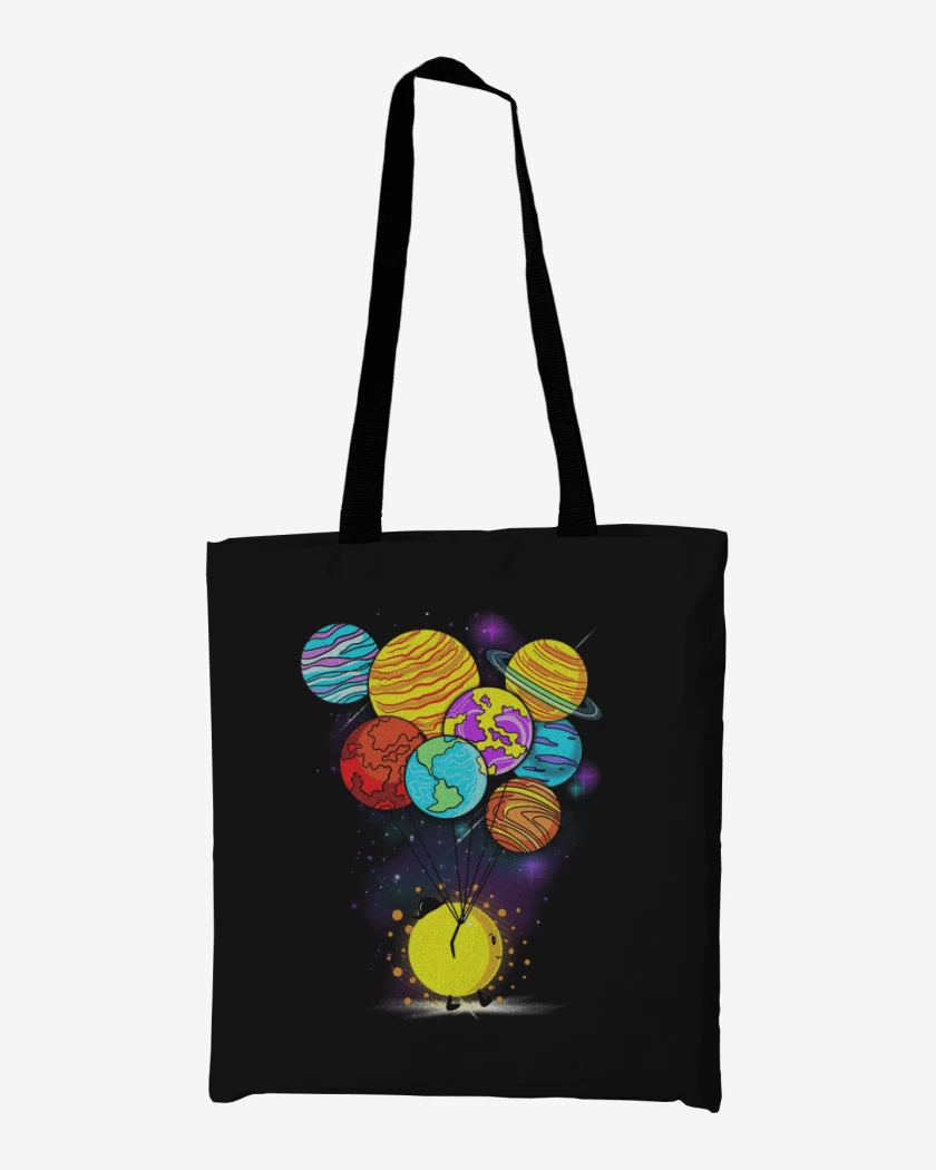 Totebag Negro de Sistema solar