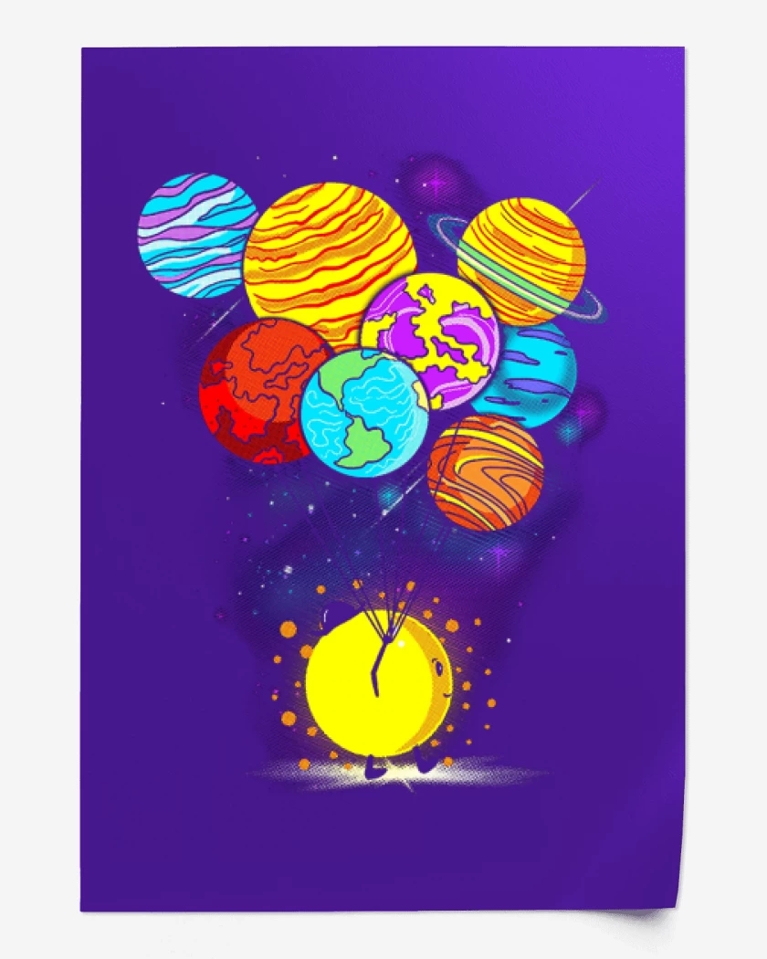 Print Morado de Sistema solar