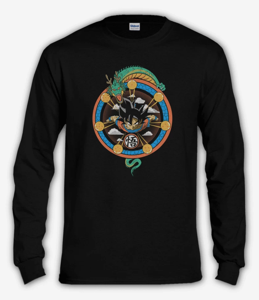 Polera manga larga Negro de El dragon