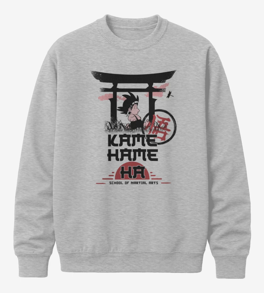Poleron polo Gris Melange de Escuela de artes marciales