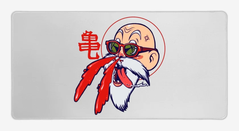 Mouse pad Gamer Blanco de Maestro Roshi
