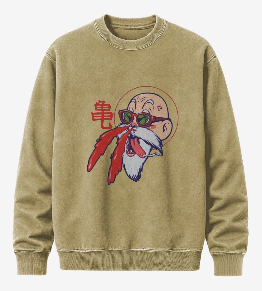 Poleron Polo Acid Wash Beige de Maestro Roshi