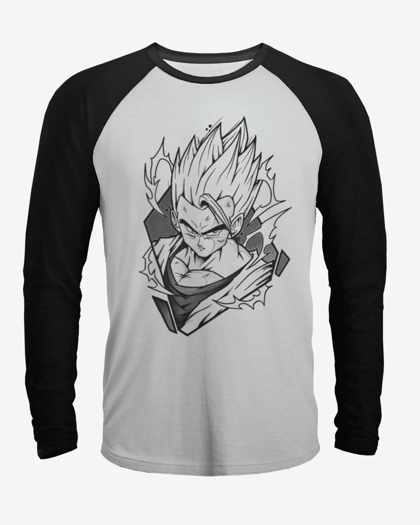 Polera Raglan Blanco / Negro de Gohan