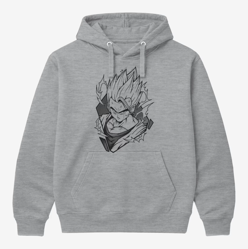 Polerón Canguro Gris Melange de Gohan