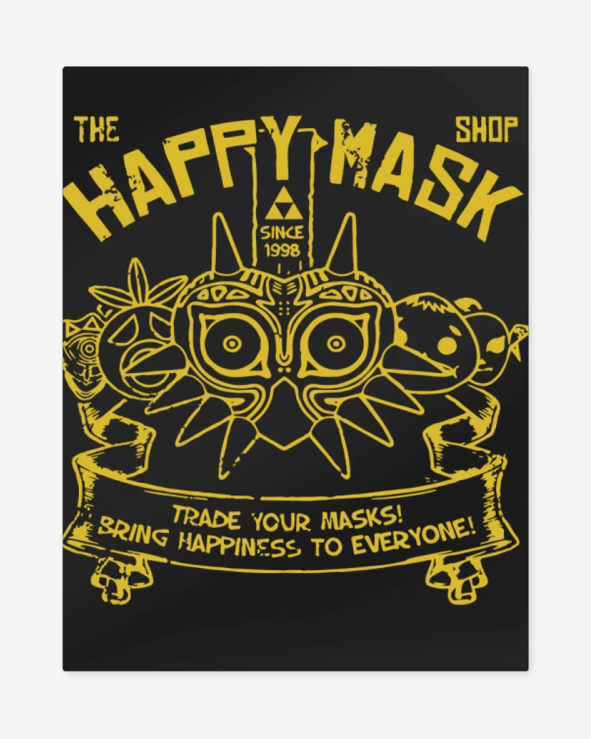 Print metalico Happy Mask Shop