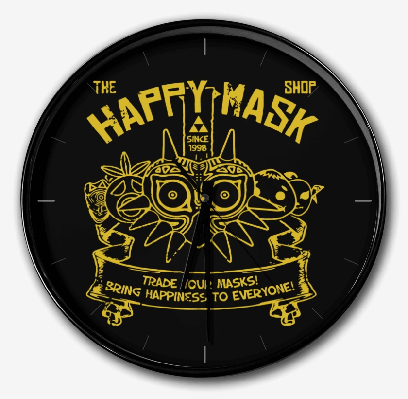 Reloj Negro de Happy Mask Shop