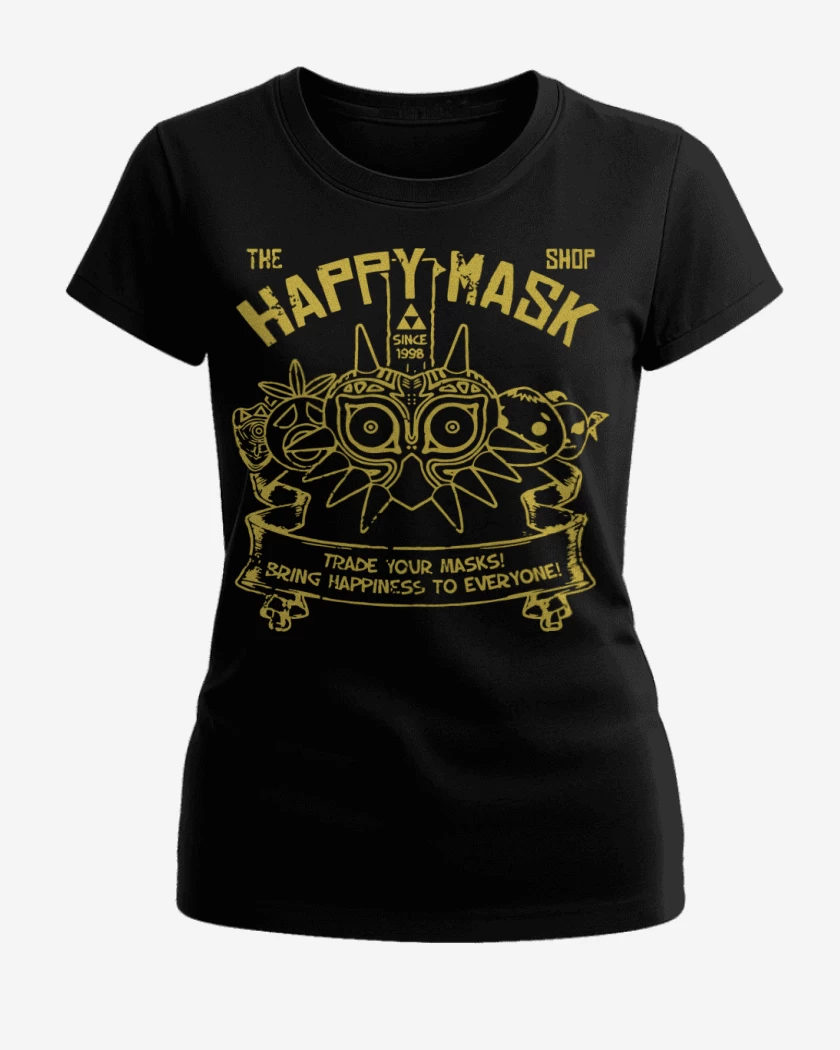 Polera de Mujer Negro de Happy Mask Shop