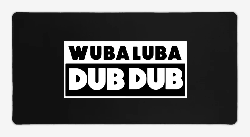 Mouse pad Gamer Negro de WUBA LUBA DUB DUB