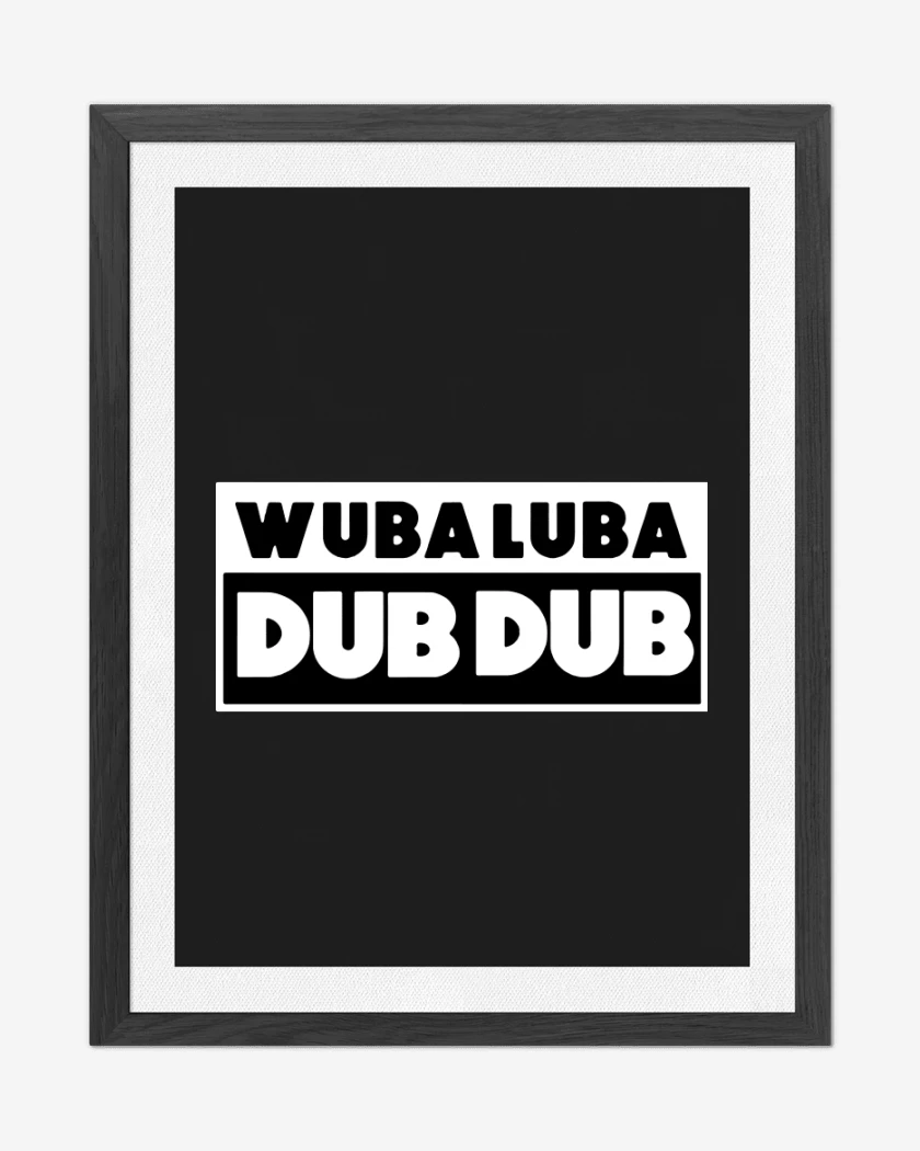 Cuadro decorativo Negro de WUBA LUBA DUB DUB