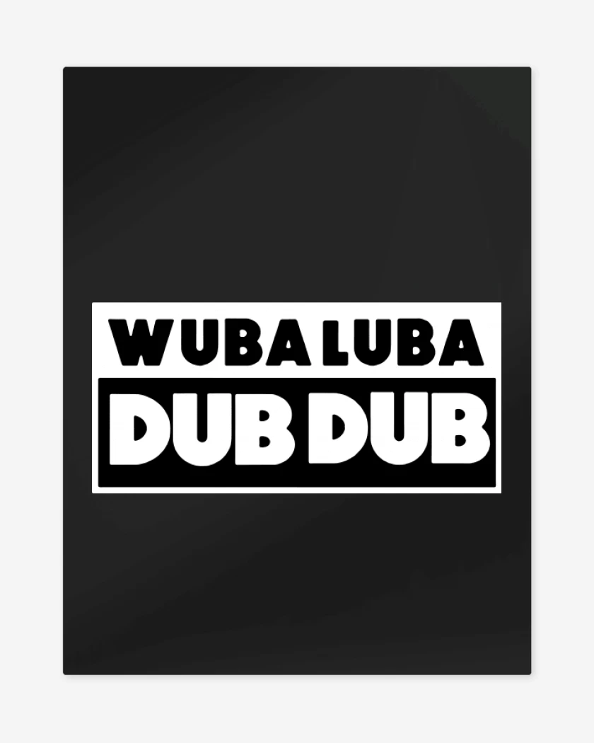 Print metalico Negro de WUBA LUBA DUB DUB