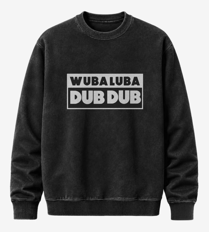 Poleron Polo Acid Wash Negro de WUBA LUBA DUB DUB