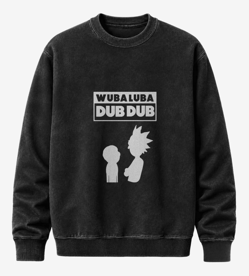 Poleron Polo Acid Wash Negro de Wuba luba dub dub 2