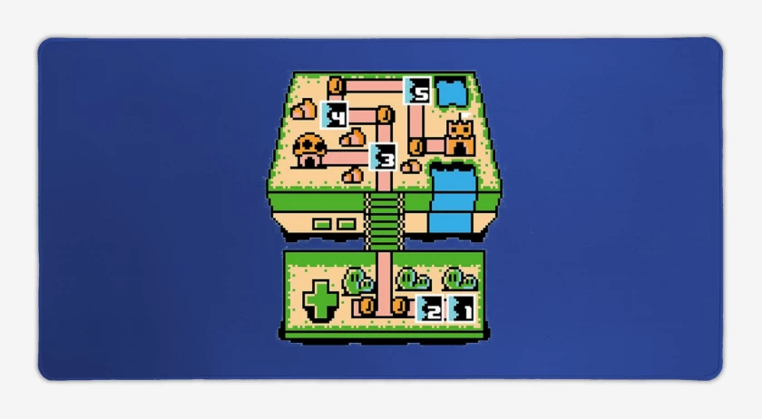 Mouse pad Gamer Azul Rey de Super 3