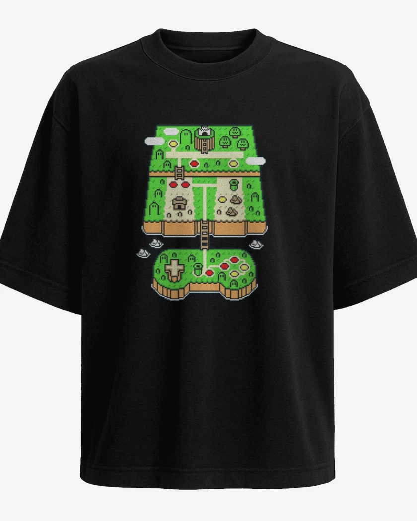 Polera Oversize Negro de Super world 