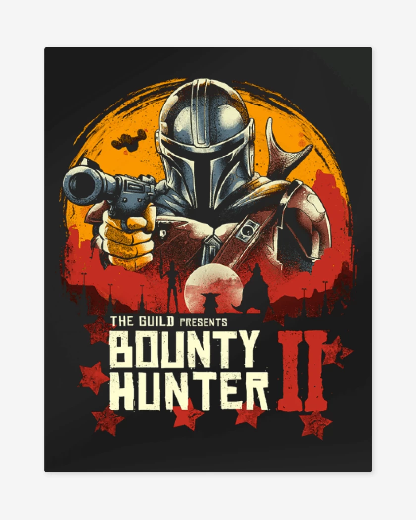 Print metalico Negro de Bounty Hunter II