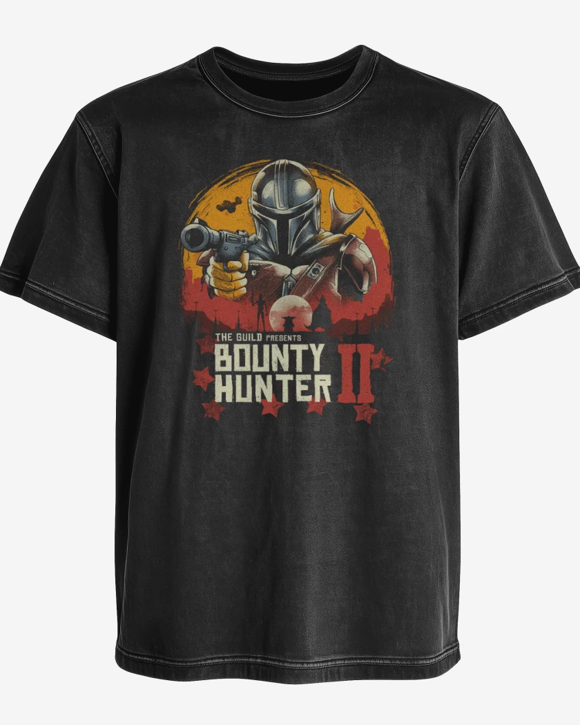 Polera desgastada Negro de Bounty Hunter II
