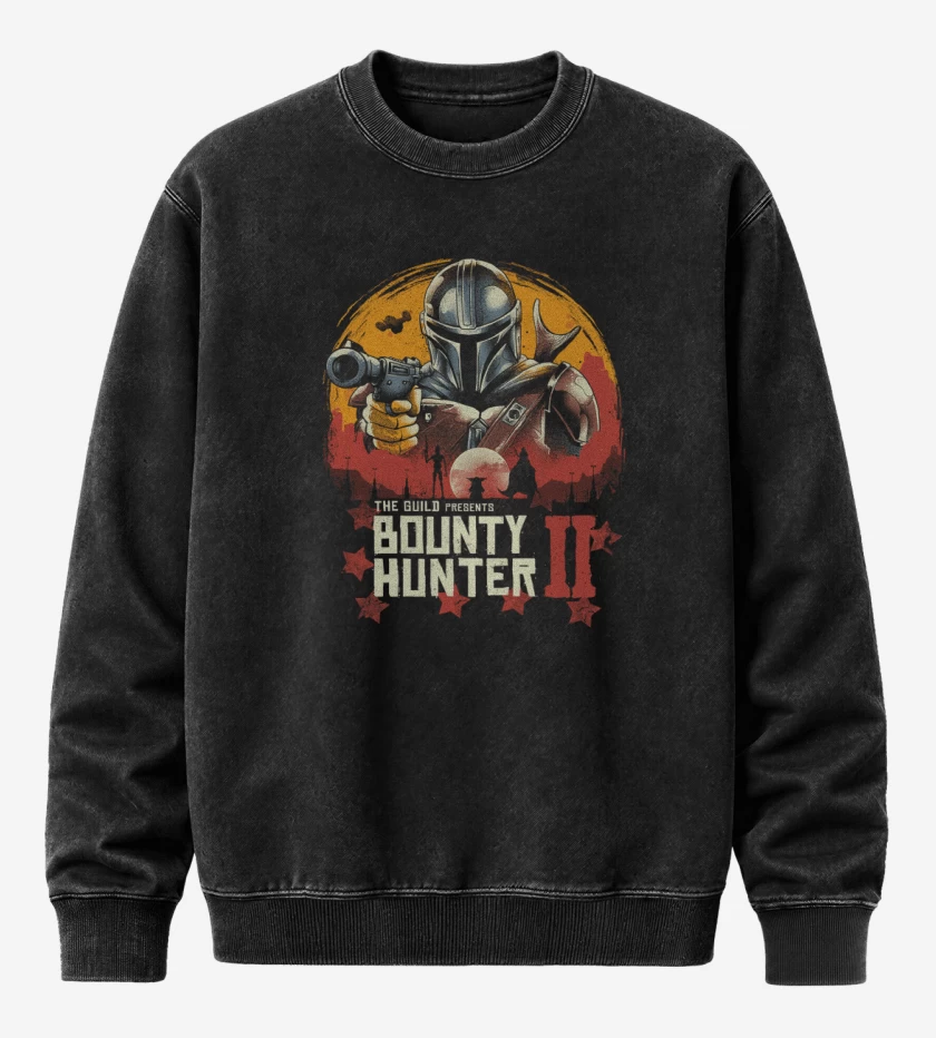 Poleron Polo Acid Wash Negro de Bounty Hunter II