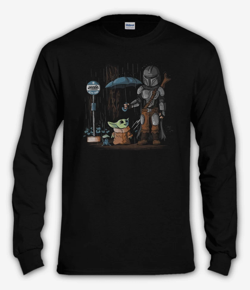 Polera manga larga Negro de Toto baby yoda
