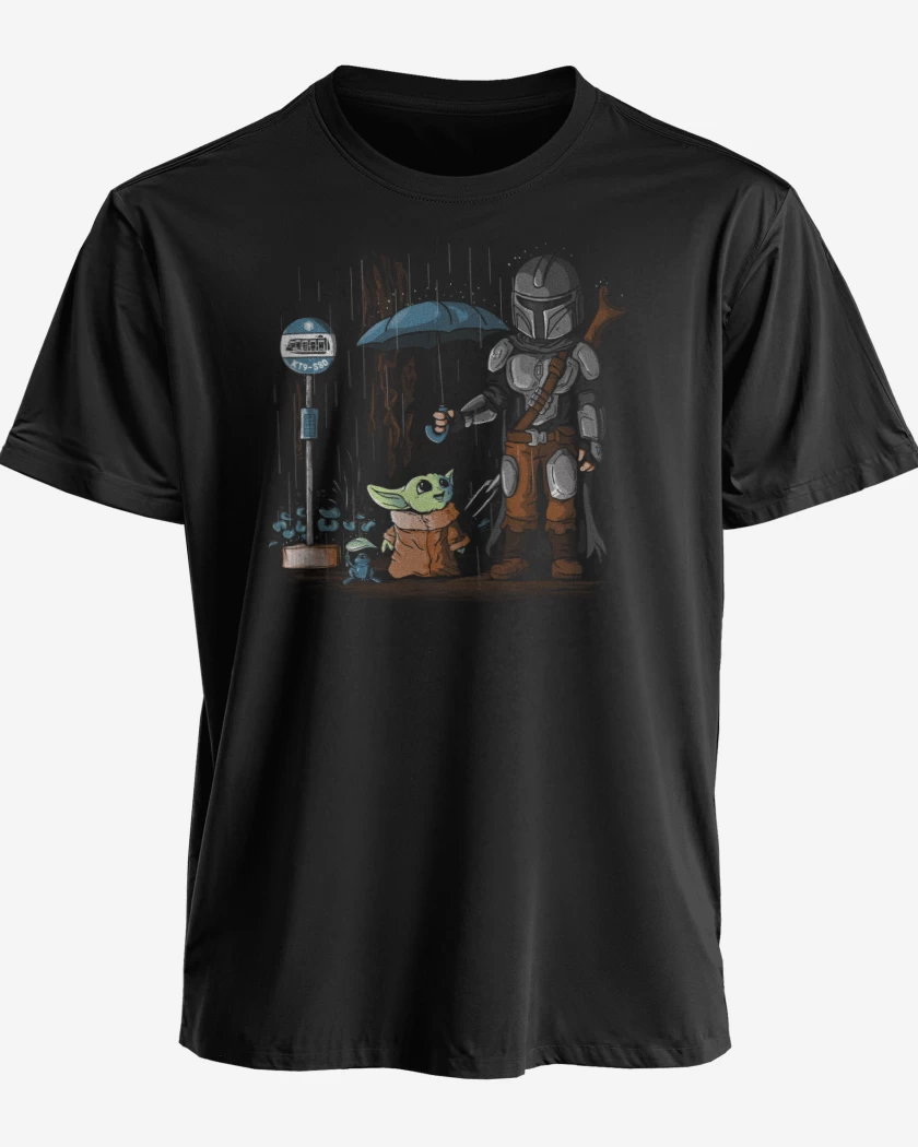 Polera premium Negro de Toto baby yoda